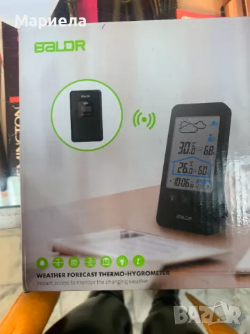 Цифрова метеорологична станция / Безжичен вътрешен външен термометър Хигрометър с 1 сензор, снимка 2 - Други стоки за дома - 47955972