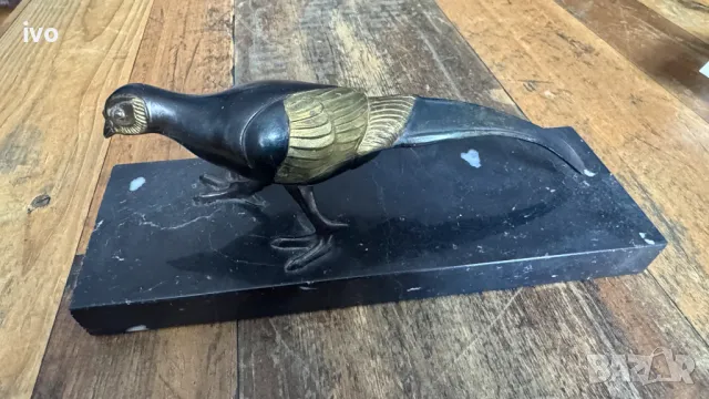 Антикварна месингова фигура на фазан 50-те години