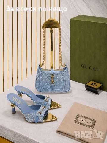 Gucci Дамски Светло Сини Обувки На Ток Гучи - Различни Модели Код E146, снимка 9 - Дамски обувки на ток - 55800018