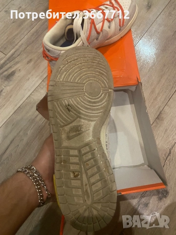 Nike dunk off white 13 , снимка 2 - Маратонки - 52577142