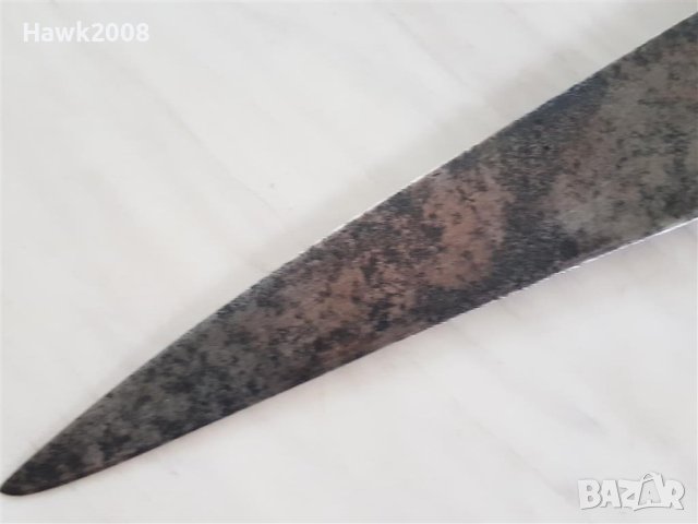 Уникален стар интересен и качествен кован нож с бронзови нитове, снимка 10 - Антикварни и старинни предмети - 42043471