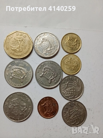 Сингапур монети 1 долар 1990 г , снимка 3 - Нумизматика и бонистика - 51574033