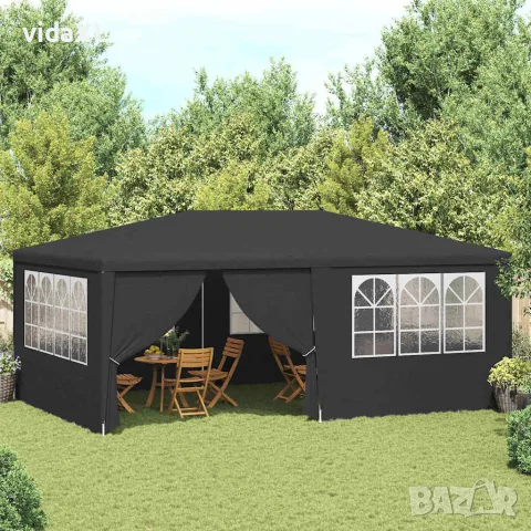 vidaXL Професионална парти шатра със стени 4х6 м антрацит 90 г/м², снимка 2 - Къмпинг мебели - 56147595