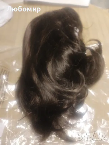 тъмно кестенява перука 19