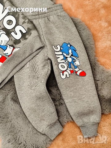 Ватирани комплекти Соник, за момченца от 3г до 8г, снимка 4 - Детски комплекти - 52477896