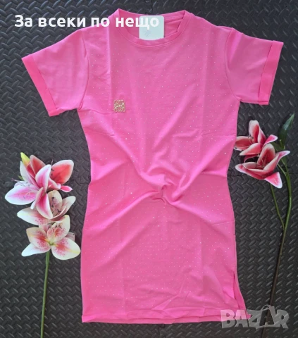 Loewe Дамска Ежедневна Спортна Рокля С Нежни Камъчета - 3 Налични Цвята Код VL-108, снимка 5 - Рокли - 50916853