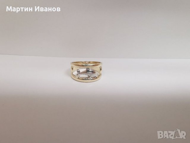 Златен пръстен делфин , снимка 5 - Пръстени - 26516570
