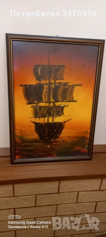 Авторска картина-"Морски пейзаж при залез", снимка 4 - Картини - 51818313