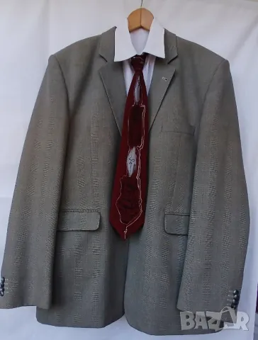 Мъжко екстравагантно сако сиво и черен панталон., снимка 6 - Костюми - 50102396