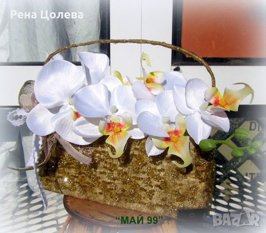 Подарък чантичка с орхидея, снимка 3 - Подаръци за жени - 35554775