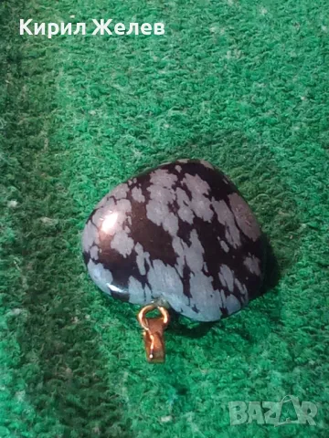 АРТ ДЕКО СКЪПОЦЕНЕН ПЕНДАНТ СЪРЦЕВИДЕН МЕДАЛЬОН НАТУРАЛЕН МИНЕРАЛ 26673, снимка 7 - Колиета, медальони, синджири - 34806293