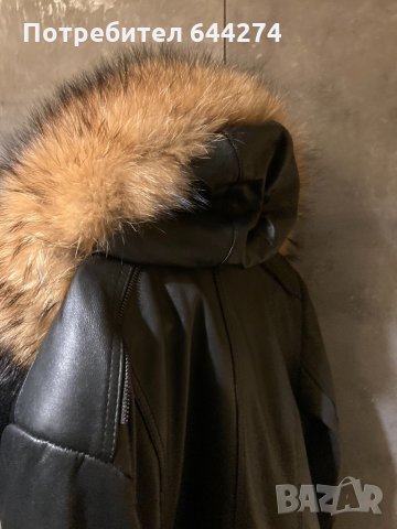 Яке от естествена кожа и косъм от лисица, снимка 4 - Якета - 31805950