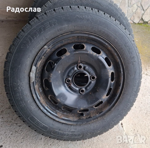 Железни джанти 14" Форд с зимни гуми, снимка 5 - Гуми и джанти - 54025741