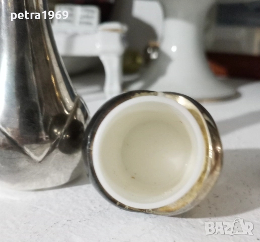 Комплект за подправки, със собствена стойка, посребрен, с позлатяване, снимка 10 - Аксесоари за кухня - 51953997