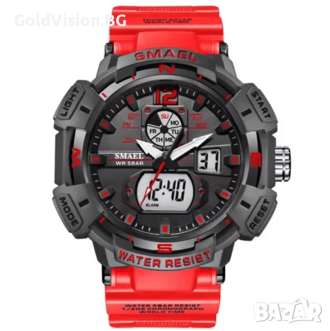 SMAEL Red — Мъжки аналогово-цифров часовник