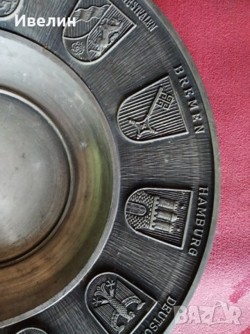 цинкова чиния за декорация, снимка 2 - Декорация за дома - 29719730