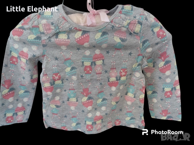 Блузка с дълъг ръкав за 2-3 год мом"Two girls like stars",Англия/нова