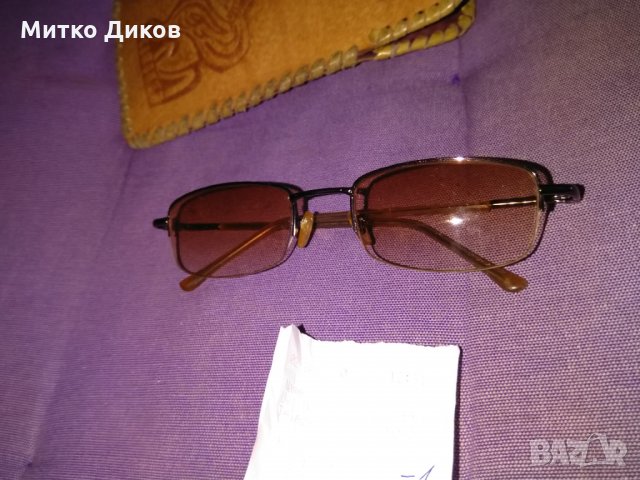 Очила слънчеви с диоптер минус -1 с калъвче естествена кожа