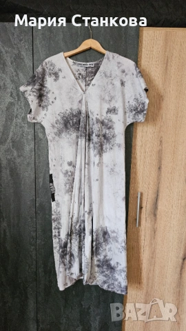Голям размер туники рокли с къс ръкав, снимка 9 - Рокли - 54162764