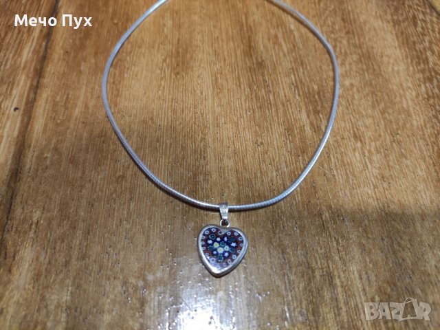 Сребърно полутвърдо колие (90), снимка 6 - Колиета, медальони, синджири - 39071104