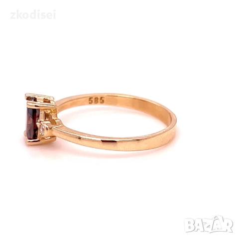 Златен дамски пръстен 2,27гр. размер:55 14кр. проба:585 модел:34477-2, снимка 3 - Пръстени - 52063074