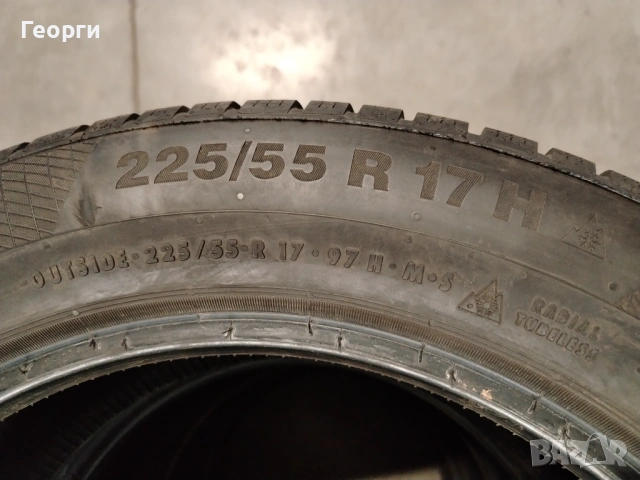 4бр. зимни гуми 225/55/17 Continental, снимка 4 - Гуми и джанти - 53218408