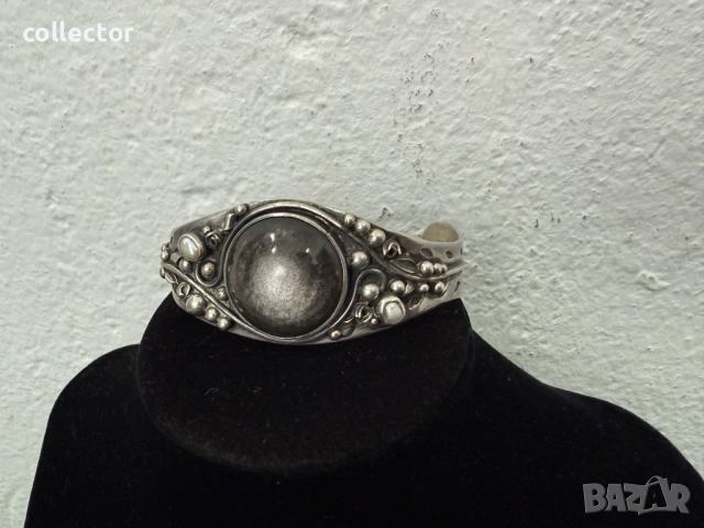 Стара немска гривна / сребърна. №7580, снимка 2 - Гривни - 52303003