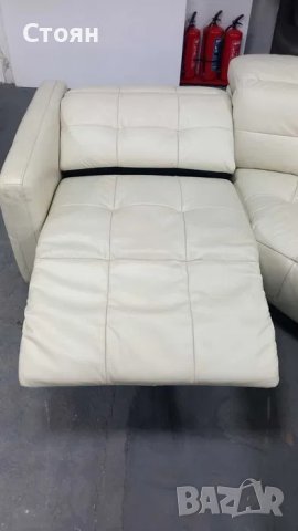 ПРОМОЦИЯ!!!Кремав кожен ъглов диван "Marmount" с електрически релакс механизъм, снимка 3 - Дивани и мека мебел - 40271044