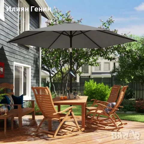Градински чадър Outsunny 270 см, снимка 4 - Градински мебели, декорация  - 55933620