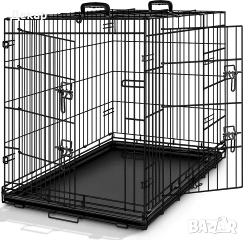 Кучешка клетка 77x48x54 см , сгъваем и удобнатранспортна клетка за кола