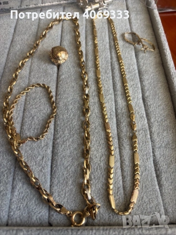 Златна гривна 14карата  2.9гр 16.5см, снимка 4 - Гривни - 54172337