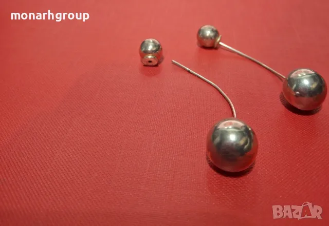 Сребърни обеци, снимка 2 - Обеци - 49566387