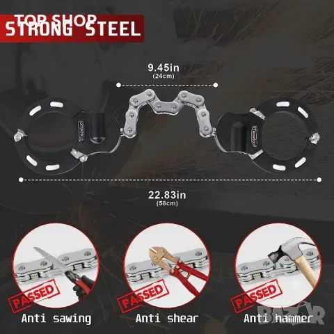 Ключалка против кражба, снимка 3 - Аксесоари за велосипеди - 49511675