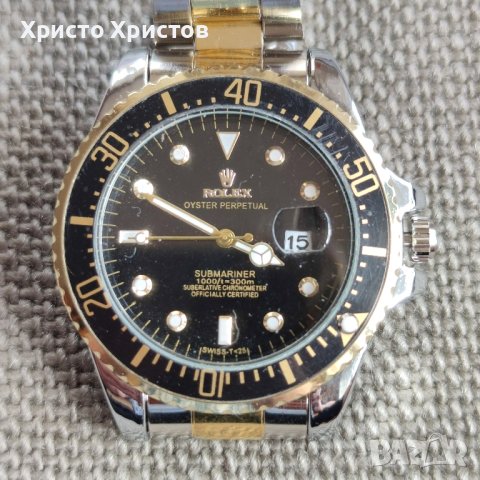  Мъжки луксозен часовник Rolex Submariner , снимка 2 - Мъжки - 41513203
