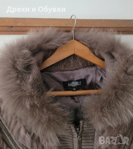 Елек естествен косъм лисица и вълна , снимка 4 - Елеци - 52627930