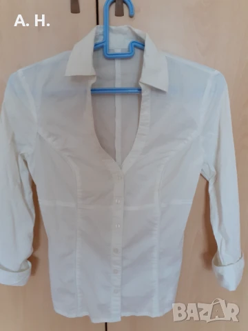 Бяла риза 3/4 ръкави
