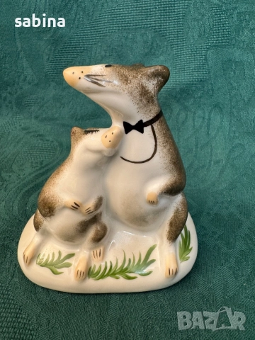 Статуетка „Влюбени плъхчета“. Дулевский фарфоровый завод (Дулево), руска