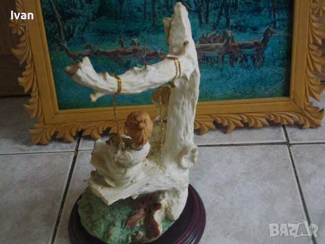 Capodimonte-31см Винтидж Порцелан Статуетка/Фигура,Подпис от Бруно Мерли-Bruno Merli-1983 Florence, снимка 11 - Статуетки - 39964138