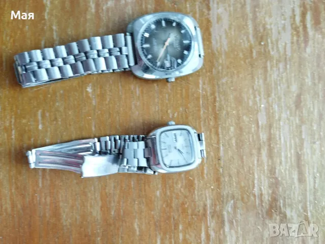 Винтидж часовници - стар рядък механичен швейцарски часовник VIALUX SUPER и SEIKO AUTOMATIC