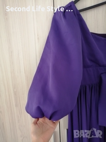 Дълга луксозна официална бална / вечерна / абитуриентска лилава рокля р-р XS - марка Actualee, снимка 6 - Рокли - 54224765