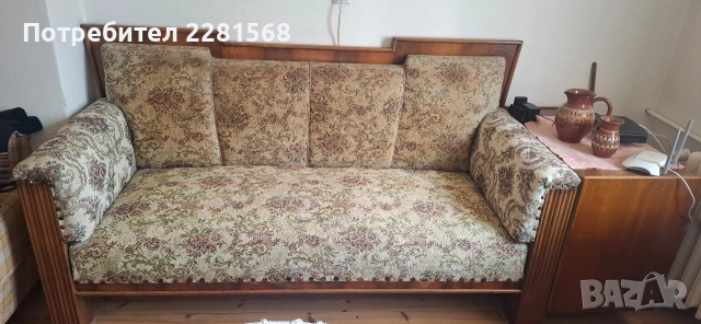 Старинни автентични мебели от началото на миналия век от масив с резба, снимка 6 - Антикварни и старинни предмети - 53941793