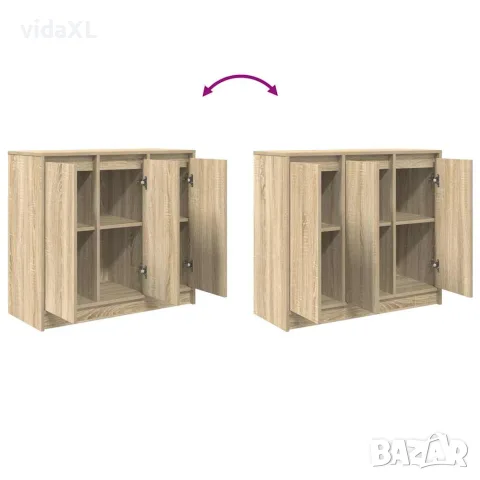 vidaXL Сайдборд, дъб сонома, 85x34x76 см, инженерно дърво, снимка 9 - Бюфети - 56148399