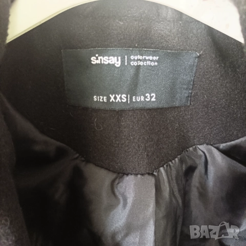 Черно дълго палто , снимка 6 - Палта, манта - 52103570