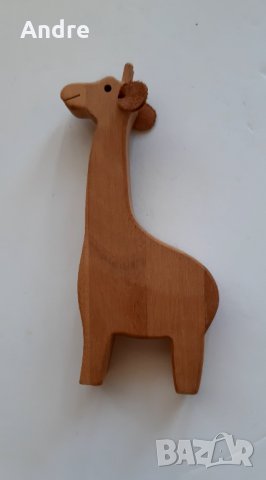 фигурка-играчка - дървен жираф 