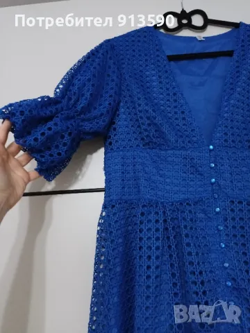 Тъмно синя рокля , снимка 5 - Рокли - 49664094