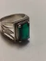 стар сребърен пръстен с Изумруд, снимка 6
