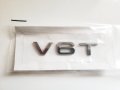 Емблема V6T V8T за калниците за Ауди - Черна/Хром, снимка 1