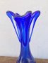 Уникална ръчно изработена ваза от кобалтово стъкло. №0470, снимка 3