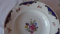 Осем чинии дълбоки за основно crown bavaria china, цветя, злато и кобалт., снимка 4