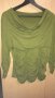 Зелена дамска блуза, снимка 1 - Блузи с дълъг ръкав и пуловери - 30757002